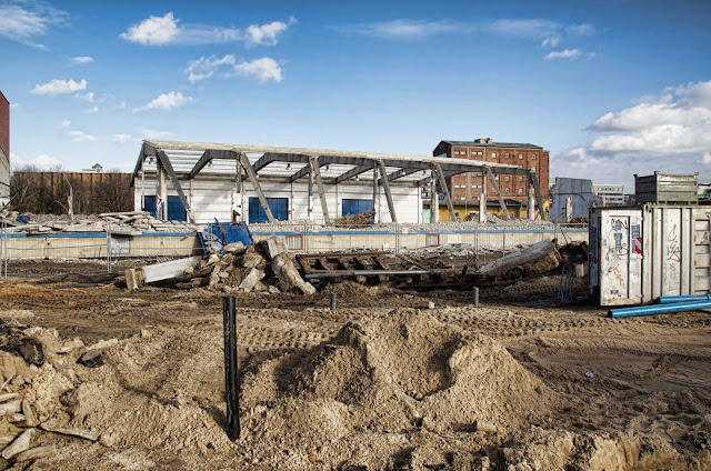 Baustelle Europacity, Entwicklungsgebiet Heidestraße, Abriss, Am Nordhafen, 13353 Berlin, 06.02.2014