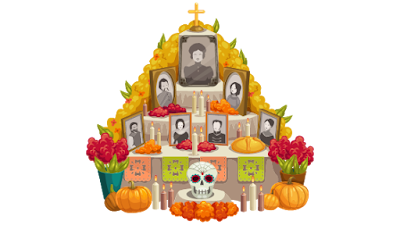 imagen de altar de muertos en png