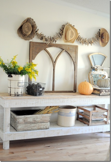 farm table in fall
