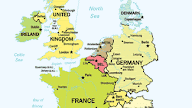 Karta Västra Europa