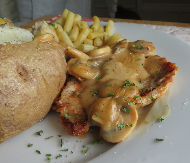 Pork Steak with Mushroom Gravy