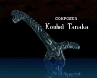 COMPOSER Kouhei Tanaka  shows dinosaur   bone in like water dark sky are