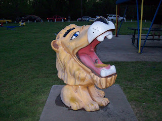 Funky Lion Water Fountain in Eureka Park