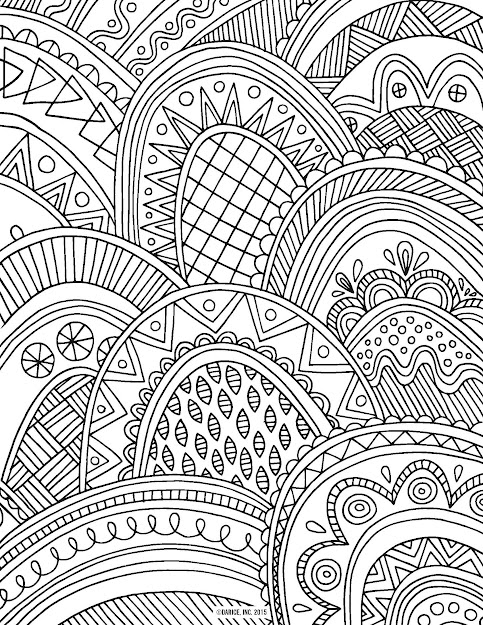 Printable Adult Coloring Page With Patterned Scales Large
