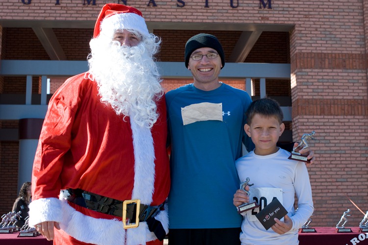 Aaron and Austin with Santa