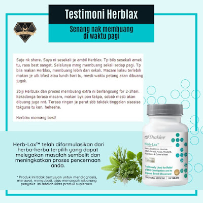 Testimoni Herblax Shaklee Bantu Masalah Sembelit