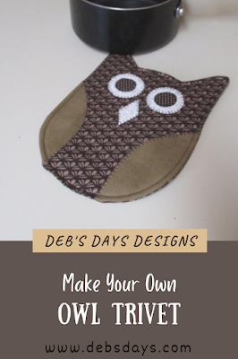 shaped fabric owl potholder