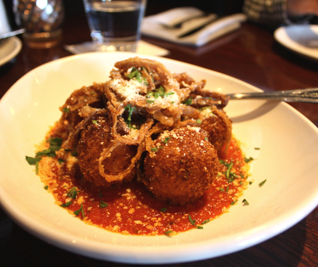 Delicious and made from scratch Arancini al Forno at VAI's Naperville.