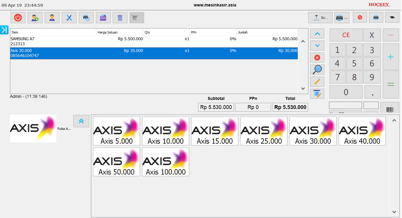 mesin kasir counter hp toko pulsa