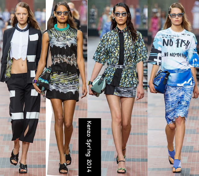 kenzo womens spring 2014 print dresses