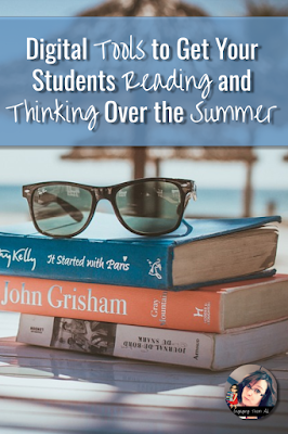 Digital Tools to Get Your Students Reading and Thinking Over the Summer #ebooks #activities #elementaryschool #middleschool #highschool