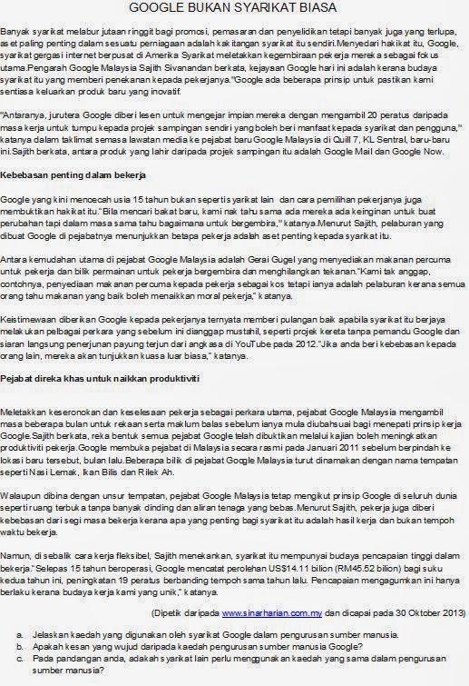 Cikgu Karthik's Blog: Kajian Kes Sumber Manusia -Google