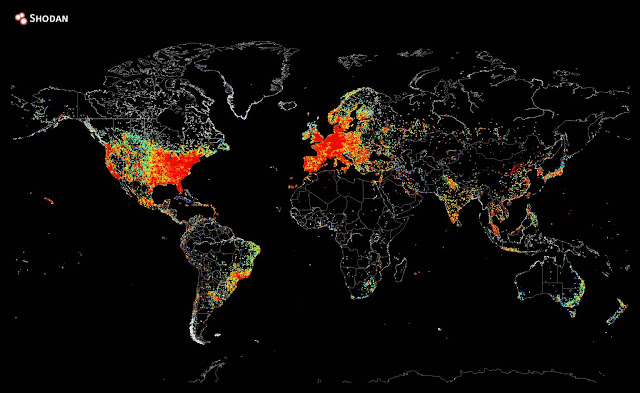 "gadgets across the world mapped by locations"