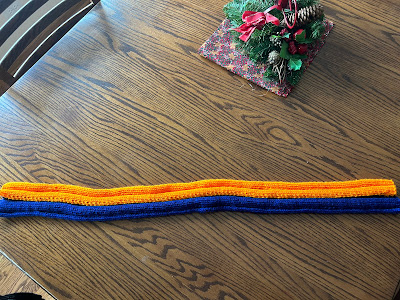 Picture of the completed scarf