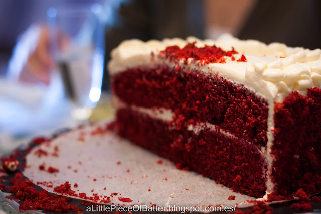 Tarta red velvet o tarta de terciopelo rojo