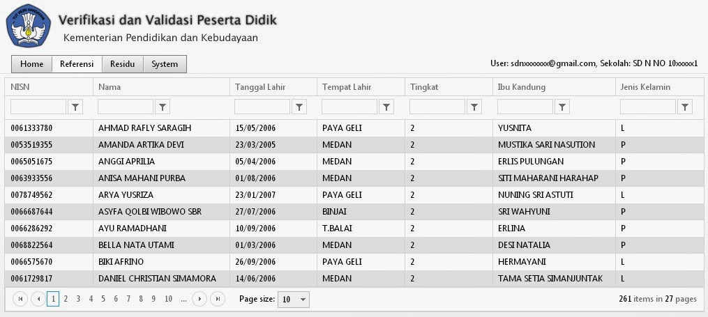 Cara Melihat NISN Siswa Baru