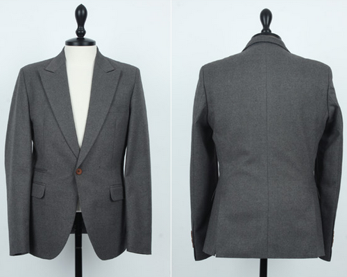 One-Button Closure Suit Jacket