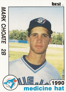 Mark Choate 1990 Medicine Hat Blue Jays card