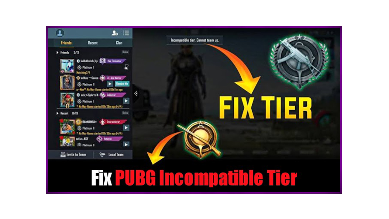 PUBG Incompatible Tier Fix in Two Minuts