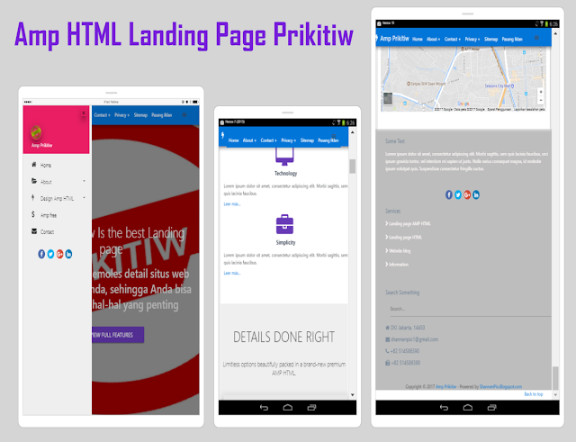 Free Template Amp HTML Landing Page Prikitiw