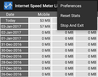 Reset data usage stats