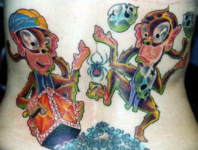 Cartoon Monkey Tattoos