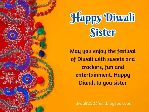 Happy Diwali Wishes for Sister