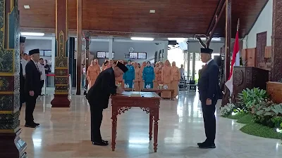 Pemkab Tulungagung Gelar Acara Pelantikan 17 Pejabat Pimpinan Tinggi Pratama Serta Pengambilan Sumpah Dan Janji