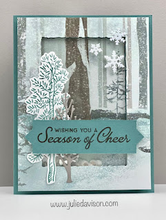 Stampin' Up! Open Horse Open Sleigh Shaker Card + Video Tutorial ~ www.juliedavison.com #stampinup