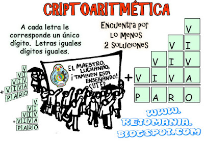 Alfaméticas, Criptosumas, Criptogramas, Criptoaritméticas, Juego de Letras