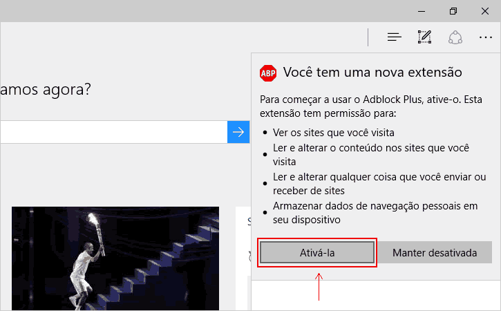 Ativar Adblock no Edge