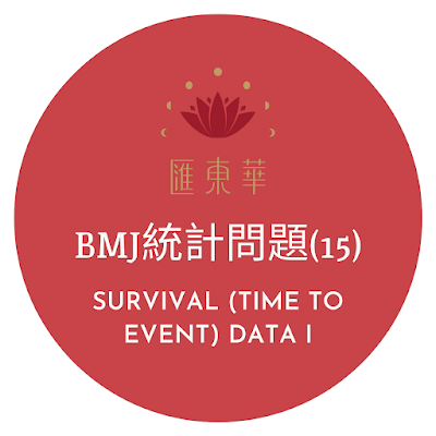 BMJ統計問題（15）：存活資料 I (Survival (time to event) data I)。存活分析的基本介紹。