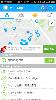 Showing nearby location wifi