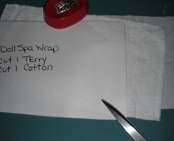 doll body wrap step 1