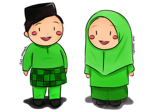 Koleksi Gambar Gambar Animasi Kartun Anak Islami Terbaru 
