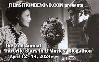 Banner - "The 2nd Annual "Favorite Stars in B Movies" Blogathon - Ava Gardner and Ian McShane in Tam Lin (aka The Devil's Widow)