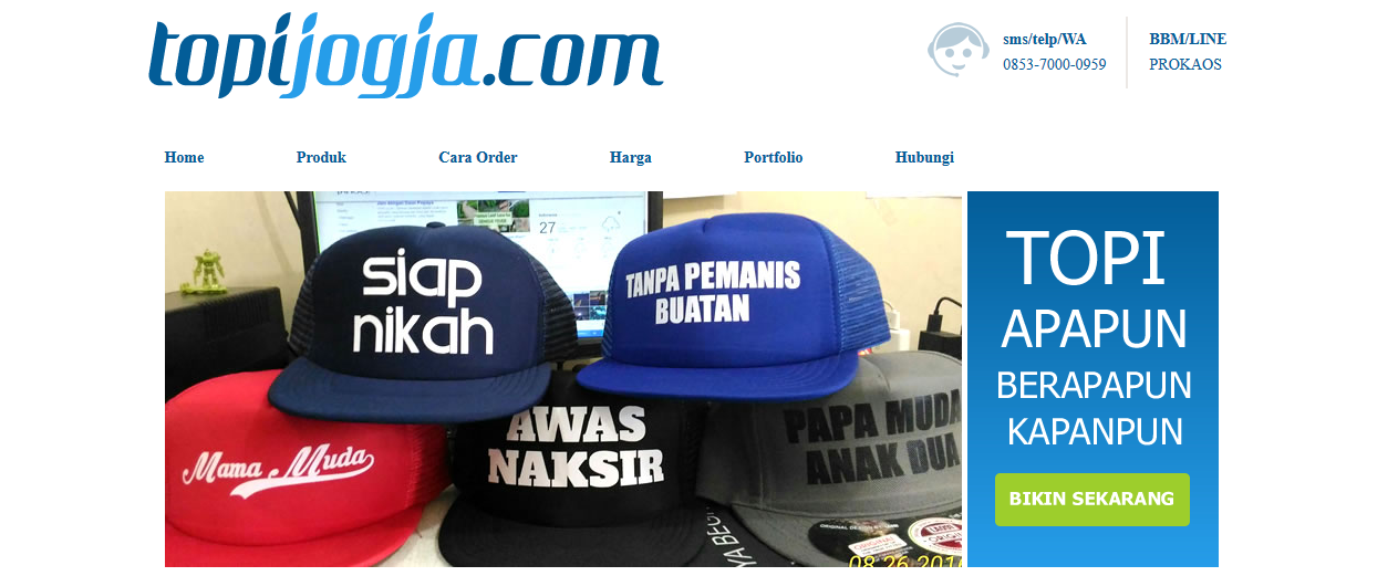 bikin topi di jogja