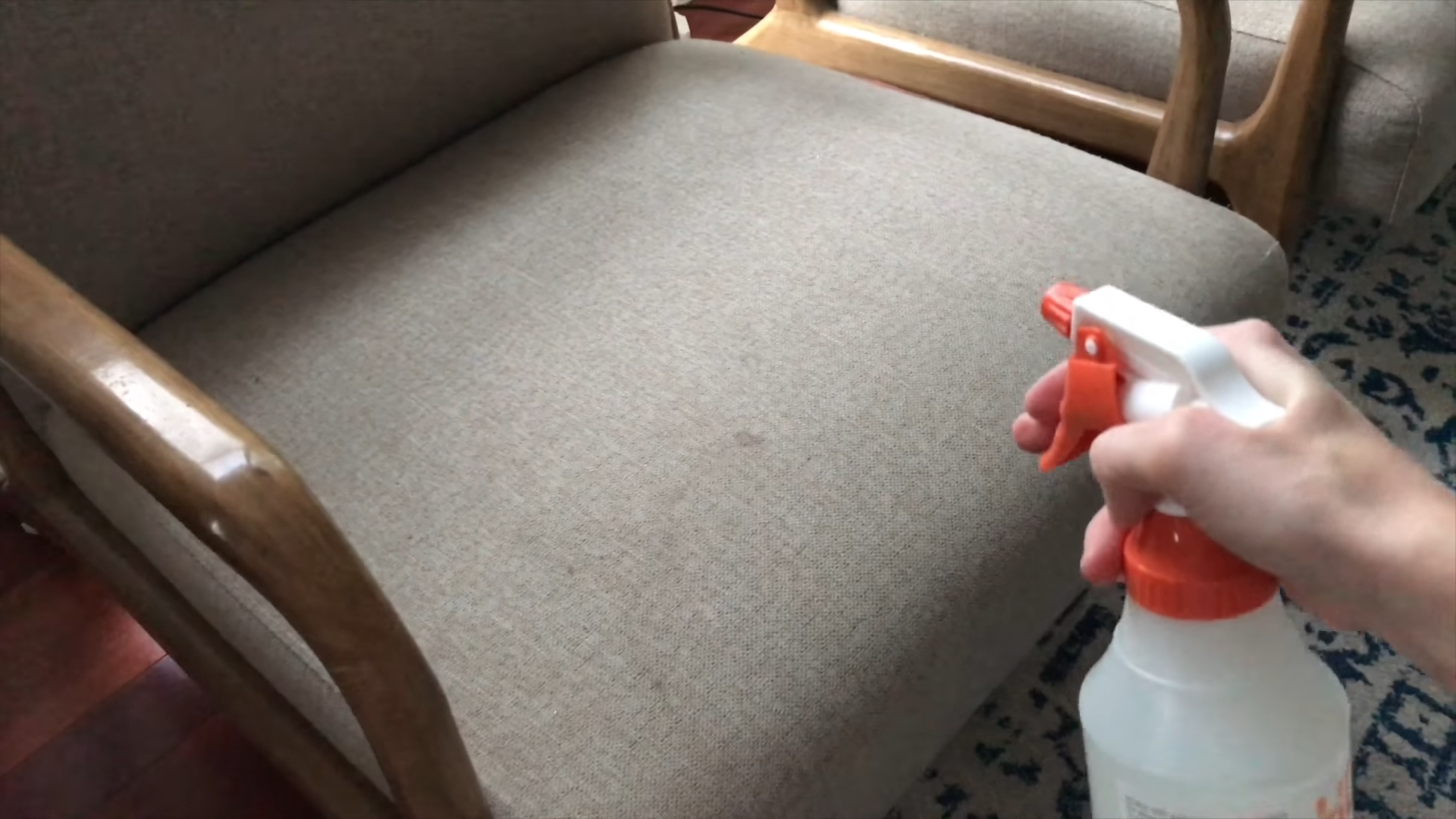 How do you clean upholstery fabric