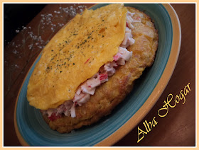 tortilla de cangrejo y atún alba hogar
