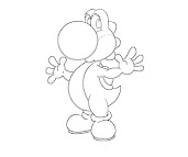 #6 Yoshi Coloring Page