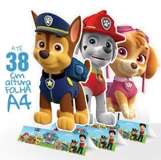 Centros de Mesa de Paw Patrol para Imprimir Gratis.