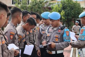 Div Propam Dan Pusdokes Mabes Polri Laksanakan Gaktiblin di Polres Kutai Kartanegara