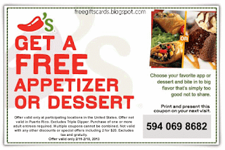 Free Printable Chili's Coupons