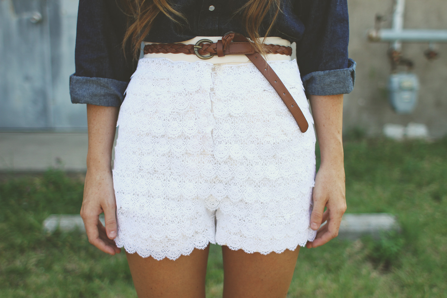 Sincerely, Kinsey: Lace Shorts (Urban Outfitters Inspired) DIY