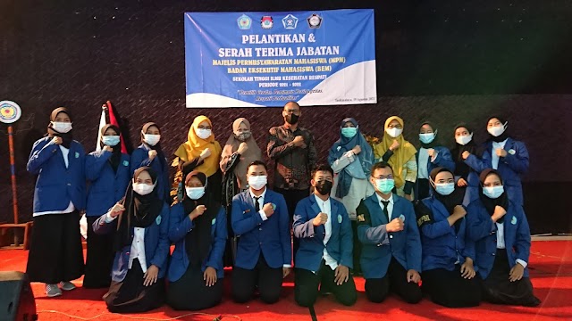 Pelantikan Pengurus Periode 2021/2022, MPM dan BEM STIKes Respati. “Cerdas, Integritas, Berkualitas”.