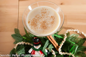 Mele Kalikimaka Martini, christmas cocktail, pineapple vodka, eggnog, cream of coconut, ground cinnamon, Hawaiian Christmas cocktail