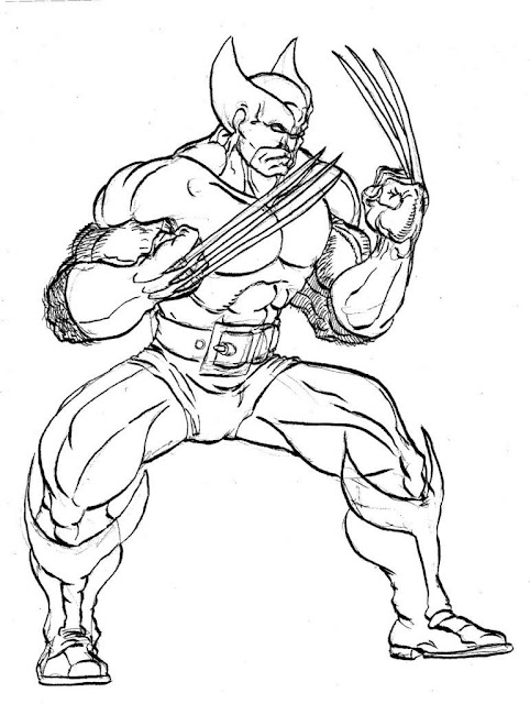 Favorite 5 Wolverine coloring pages