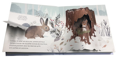 La magie de l'hiver, livre pop-up sur l'hiver, la neige, et les animaux, pour les enfants. Editions Kimane. De Nicoles Yen, Yoojin Kim et Kathryn Selbert