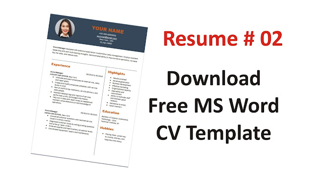 Download Free MS Office CV Resume CV Format -Make a Professional CV -  azeemlog.com - Technical Azeem