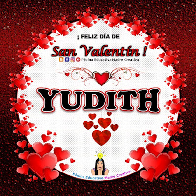 Feliz Día de San Valentín - Nombre Yudith